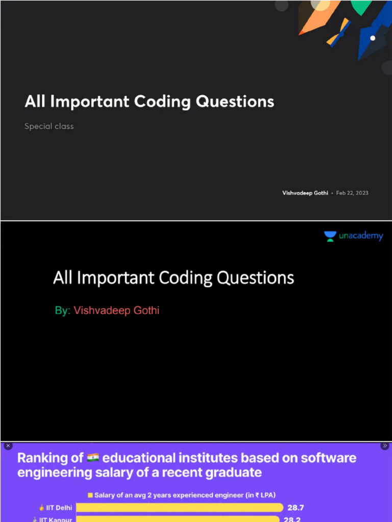 All Important Coding Questions With Anno | PDF