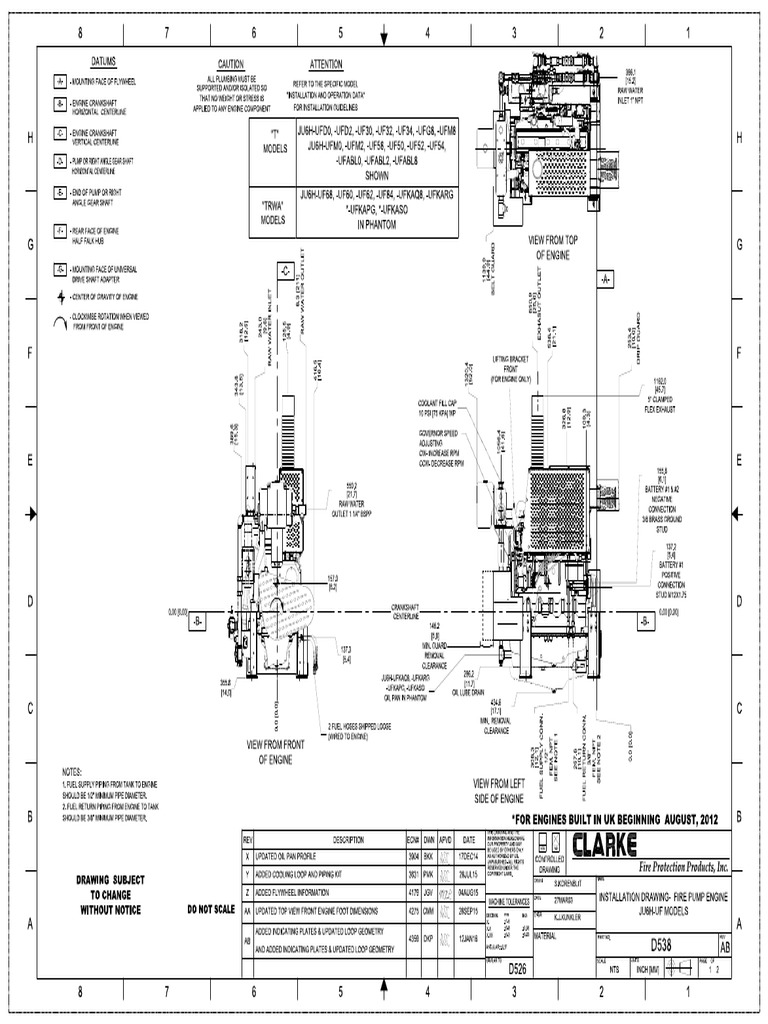 Drawing Installation JU6H D538 | PDF