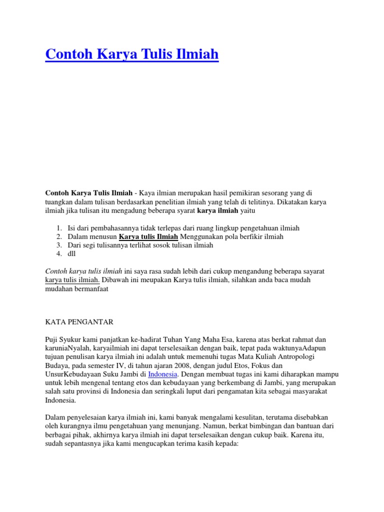 Contoh Karya Tulis Ilmiah Pdf