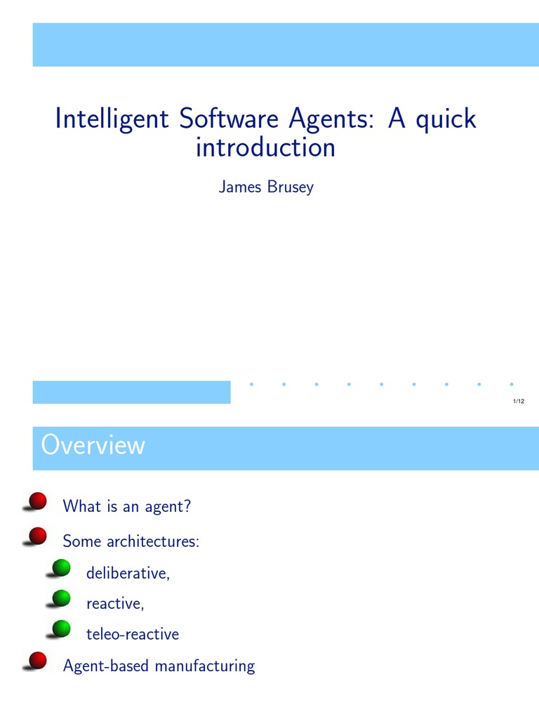 Intelligent Agents for Developers | PDF | Agent Based Model | Rationality