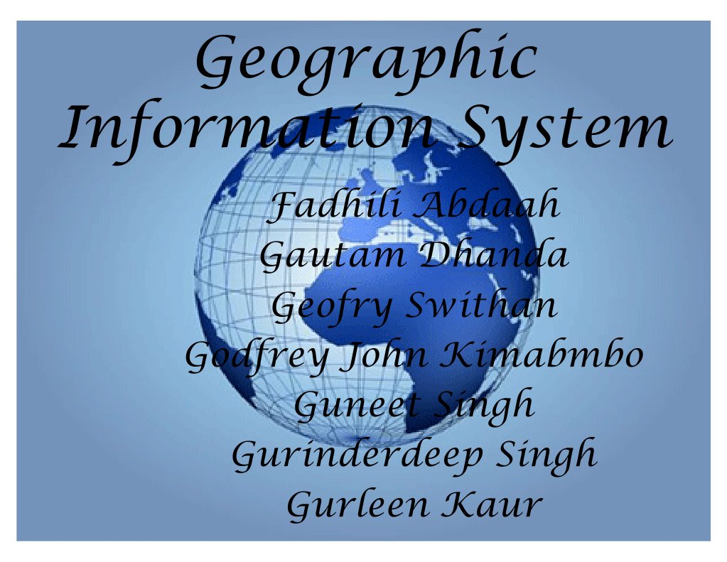 Geographic Information System Overview | PDF