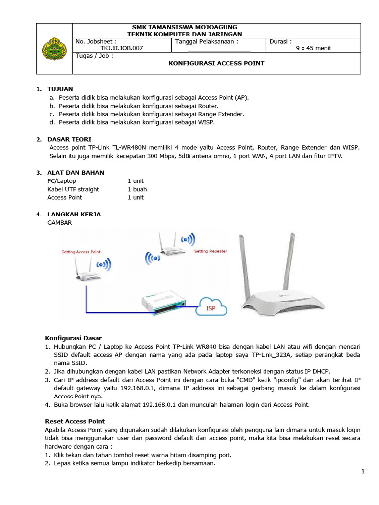 Panduan Konfigurasi Access Point TP-Link | PDF | Komputer