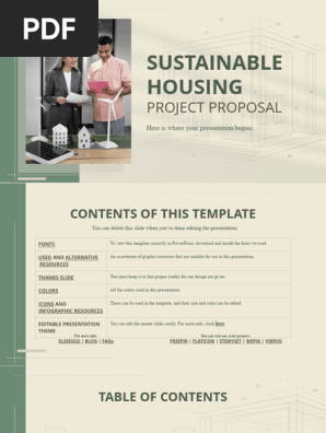 Sustainable Housing Project Proposal by Slidesgo