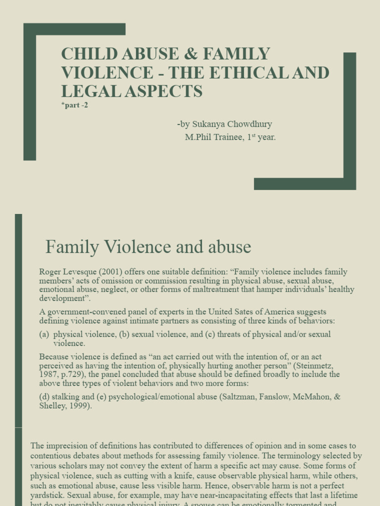 Child Abuse & Family Violence - Part II | PDF | Child Abuse | Domestic ...