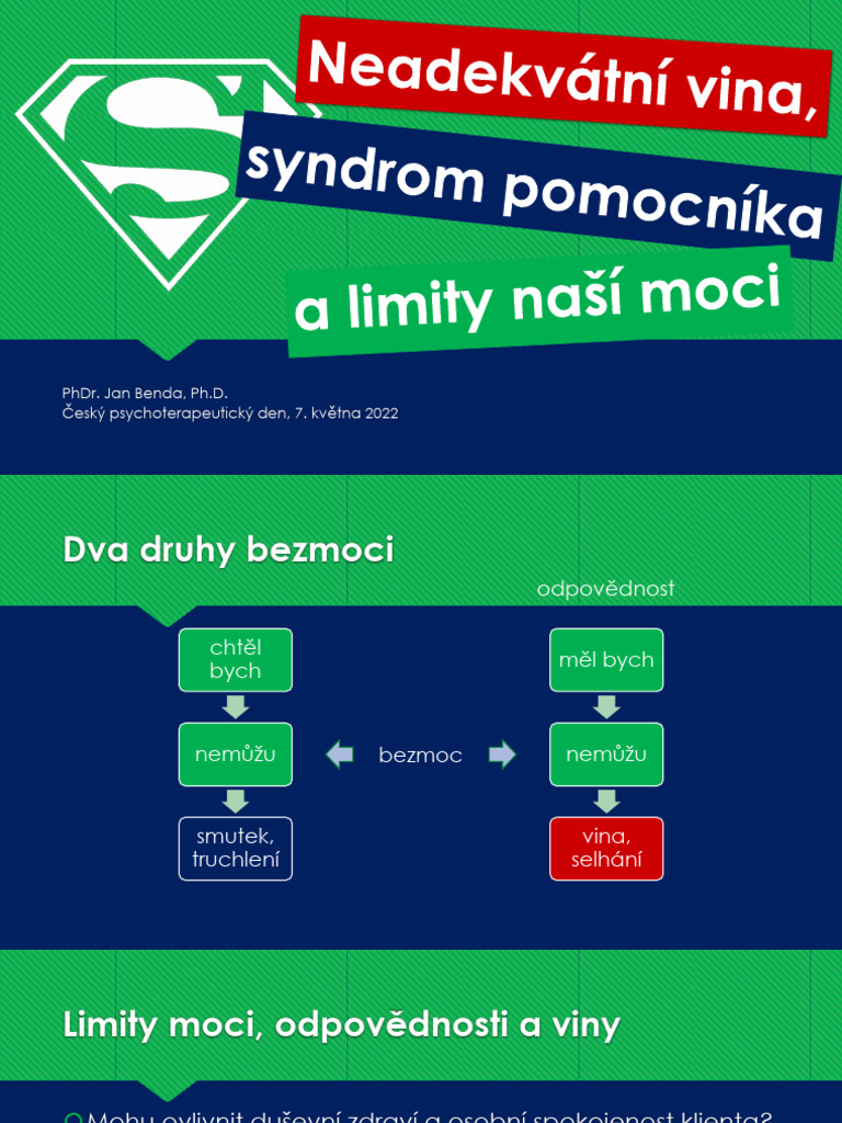 Neadekvátní Vina, Syndrom Pomocníka A Limity Naší Moci | PDF