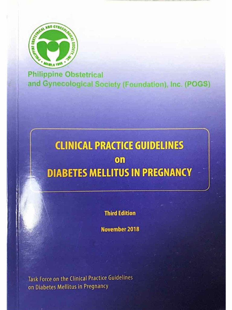 POGS CPG 2018 On Diabetes Mellitus in Pregnancy | PDF | Gestational ...