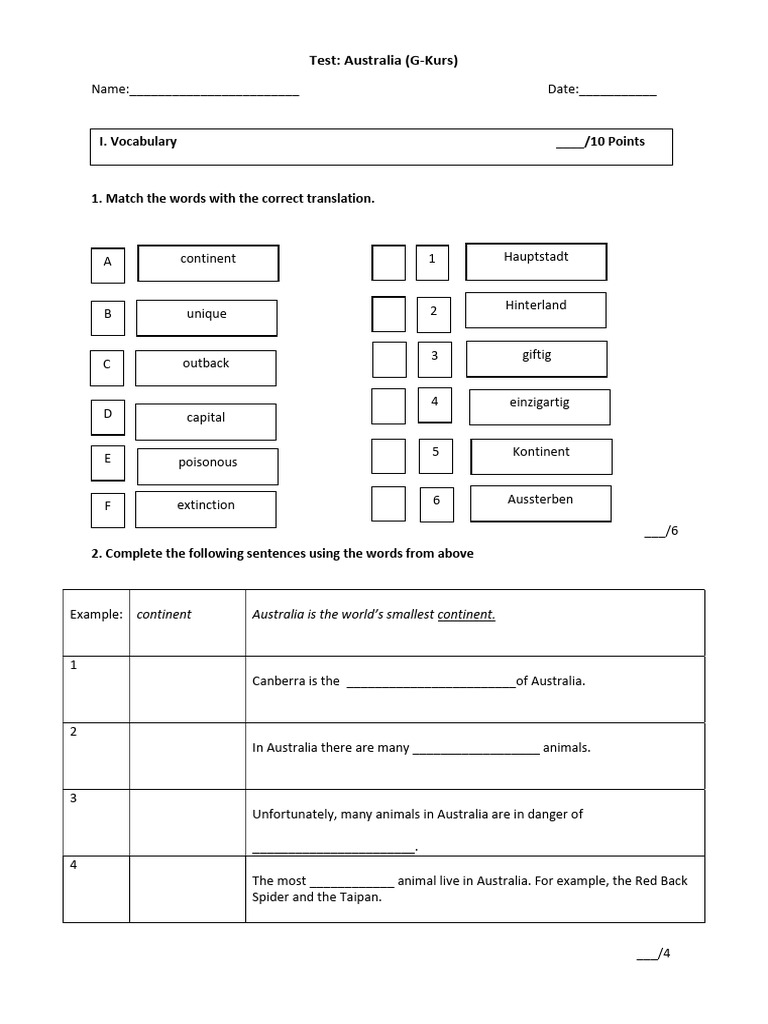 Australia Test PDF Australia Linguistics