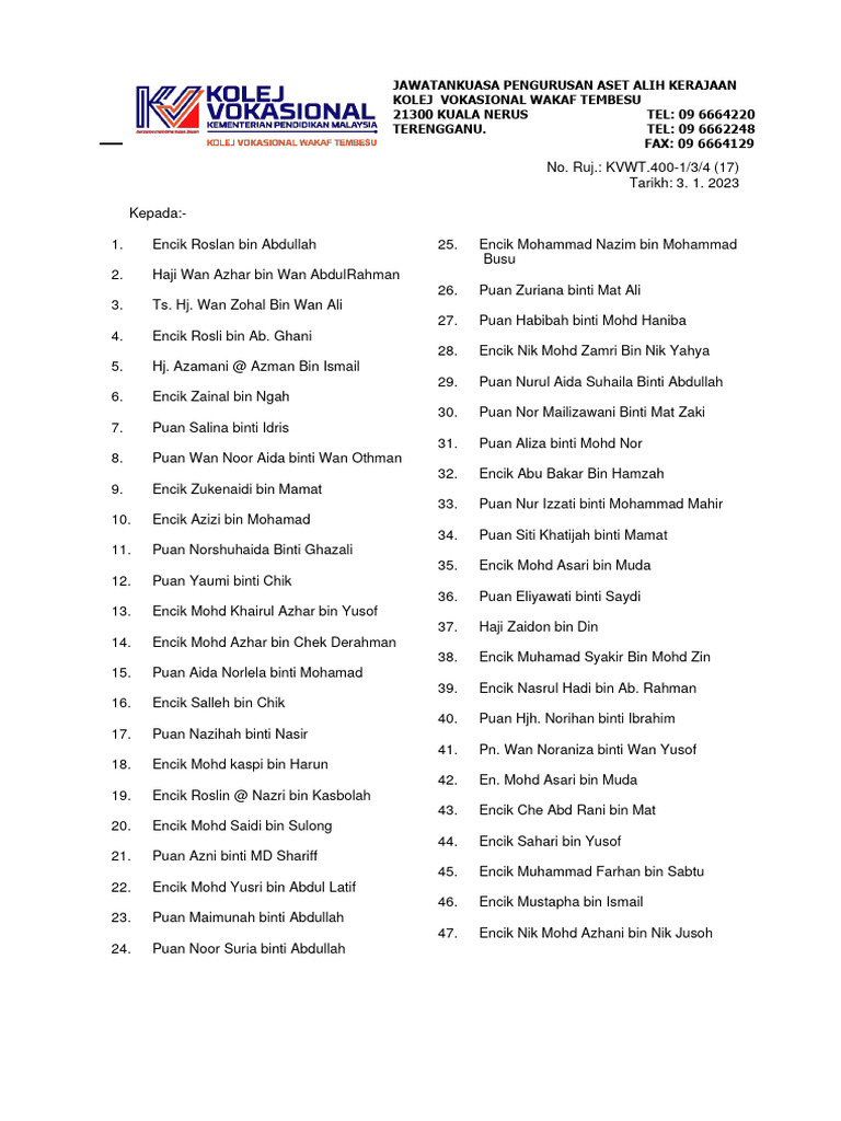 Agenda Meeting Jkpak 3 Januari | PDF