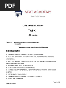 Grade 8 Life Orientation Summative Assessment 1 TERM 1 ASSIGNMENT