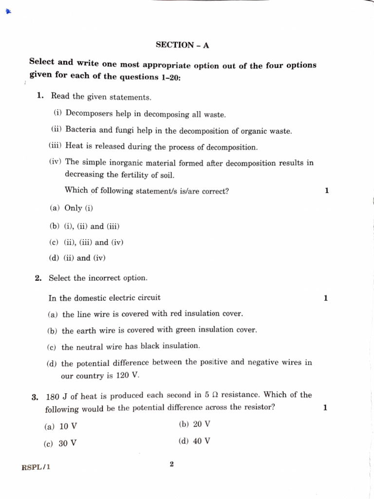 Science Question Paper: Concepts & Applications | PDF | Hormone | Sodium