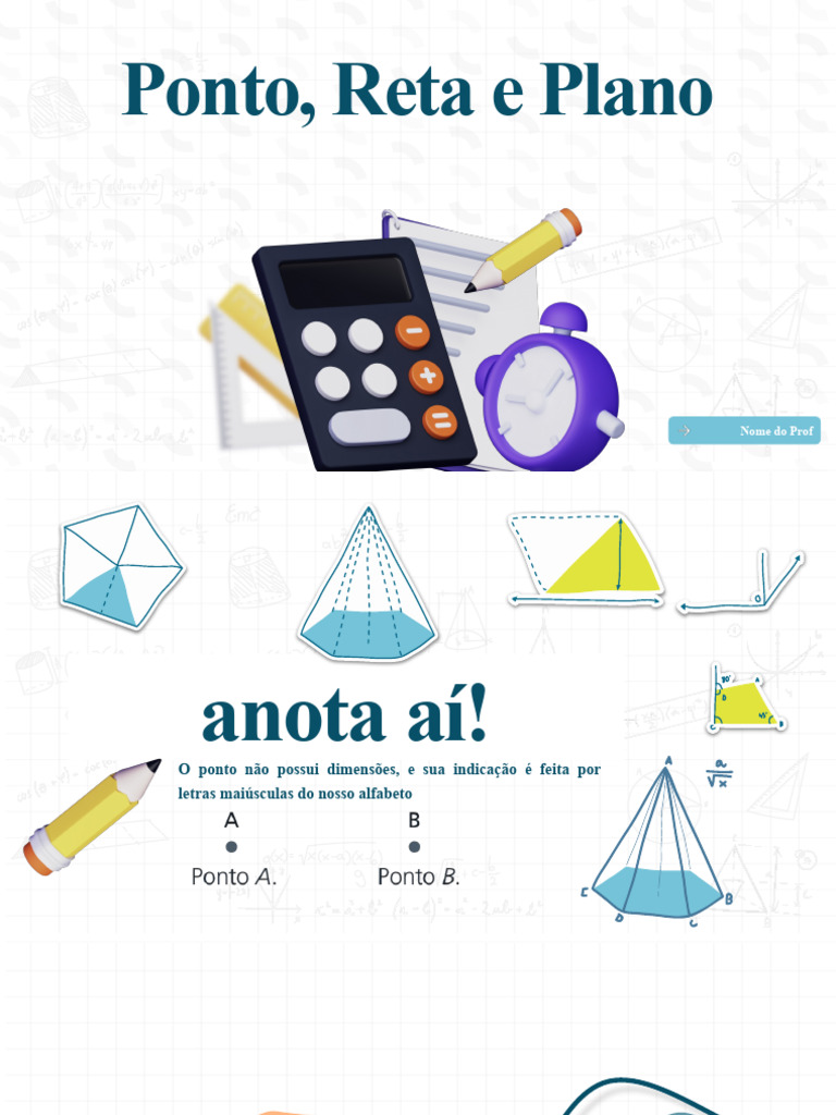 Ponto, Reta e Plano: Conceitos Básicos | PDF | Linha (Geometria ...
