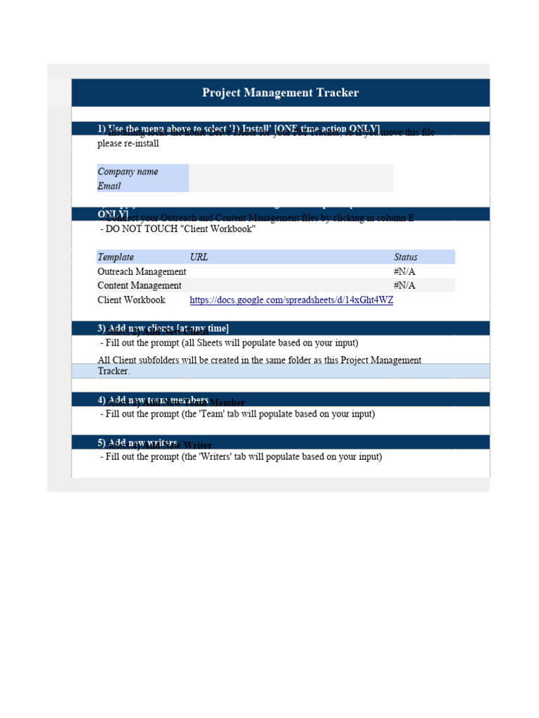 Project Management Tracker | PDF | Search Engine Optimization | Websites