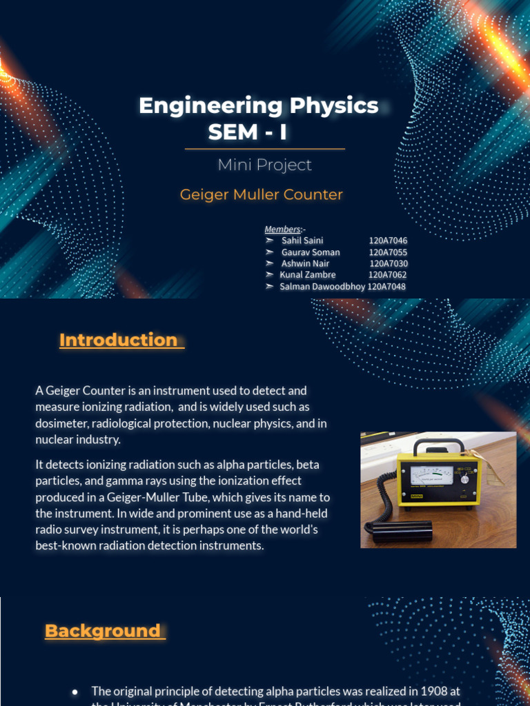 Geiger Muller Counter | PDF | Physical Sciences | Electromagnetism