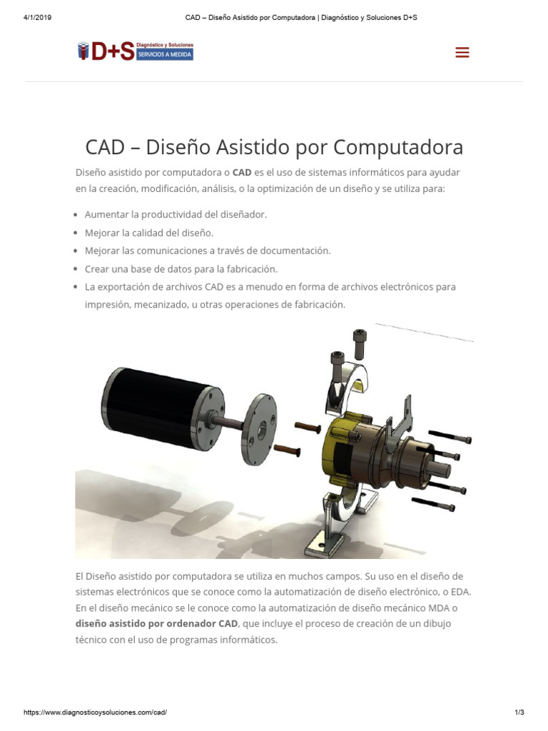 CAD - Diseño Asistido Por Computadora - Diagnóstico y Soluciones D+S ...