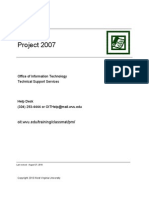 Microsoft Project 2007: Office of Information Technology Technical Support Services