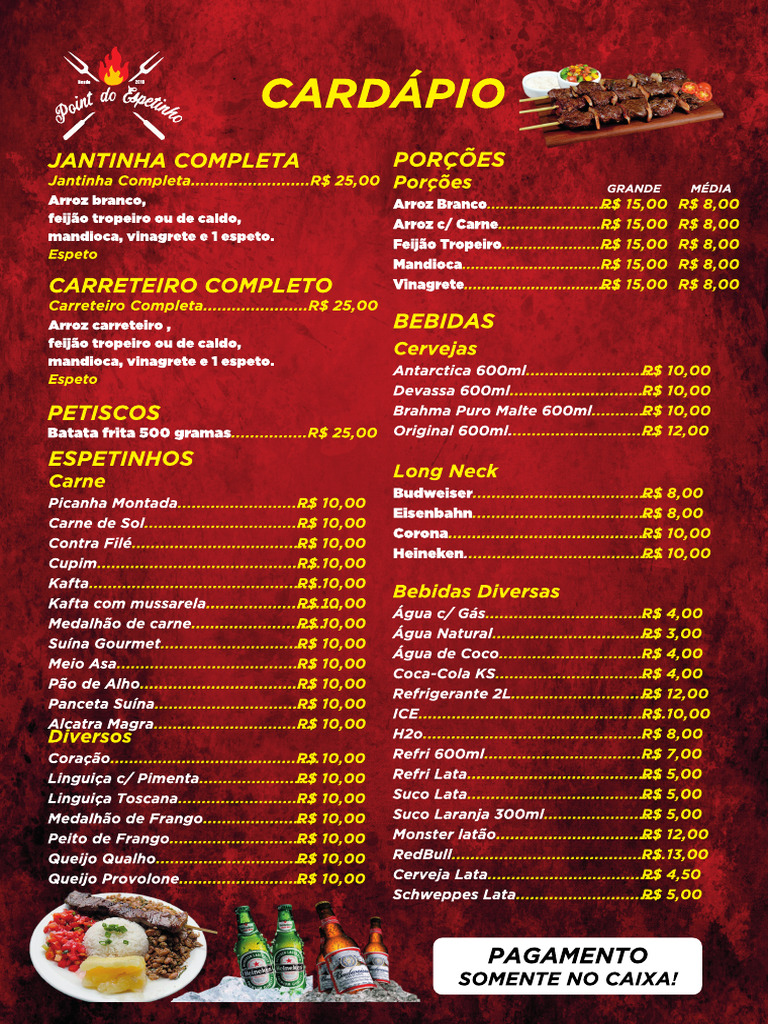 Point Do Espetinho - CARDAPIO CURVAS | PDF