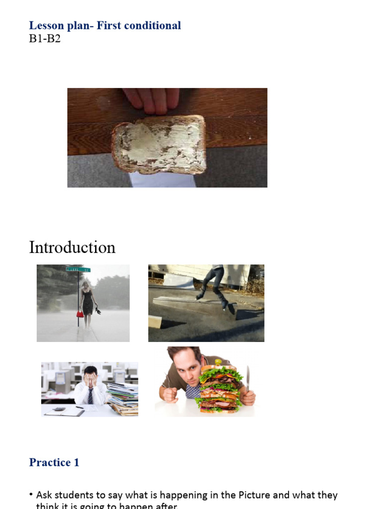 First Conditional Lesson Plan B1-B2 | PDF | Self-Improvement
