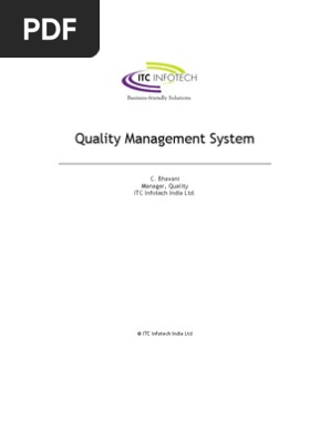 itc infotech quality management system quality assurance software quality scribd