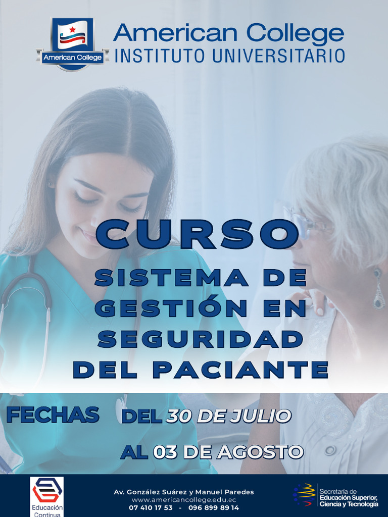 Curso de Gestión en Seguridad del Paciente | PDF | Enfermería