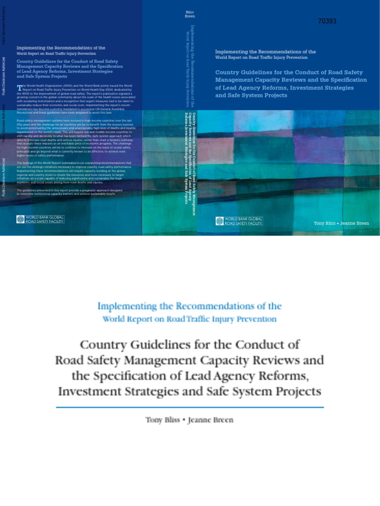 Country Guidelines Conduct Road Safety Management | PDF | Road Traffic ...