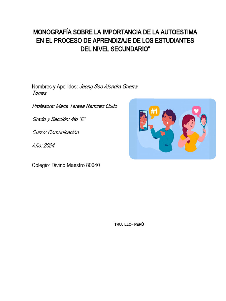 Autoestima y Aprendizaje en Secundaria | PDF | Pedagogía | Autoestima