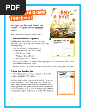 The Bad Guys Teacher Letter Plus All Activities