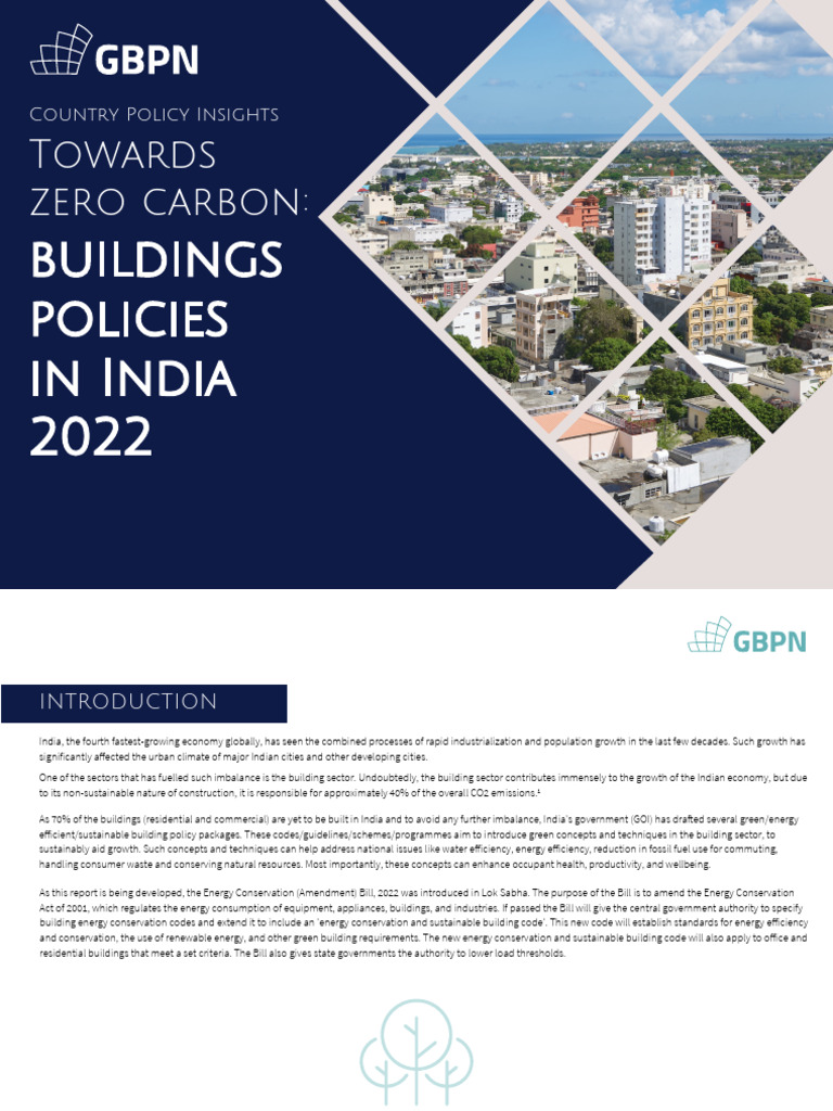 GBPN India Country Policy Insight | PDF | Energy Conservation | Climate ...