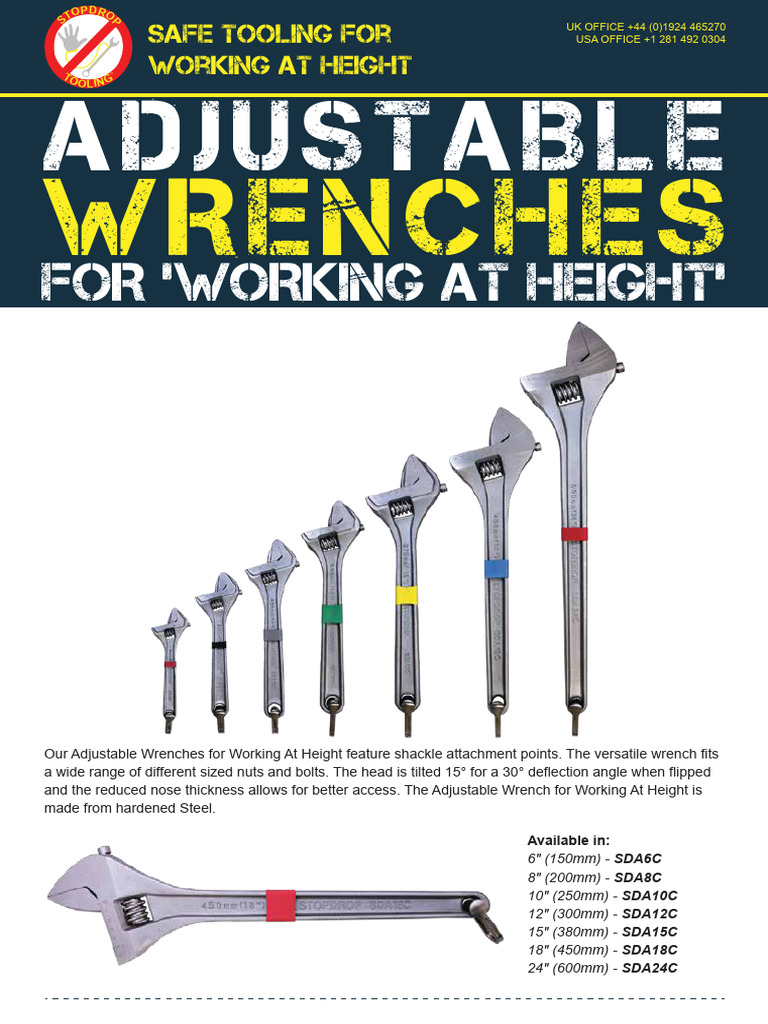 21 Adjustable Wrenches Flyer 2018 | PDF | Pipe (Fluid Conveyance)