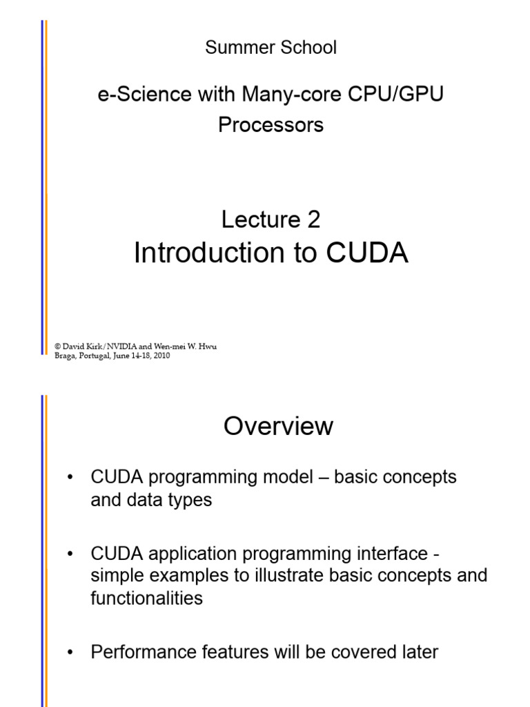 Introduction to CUDA Programming | PDF | Graphics Processing Unit ...
