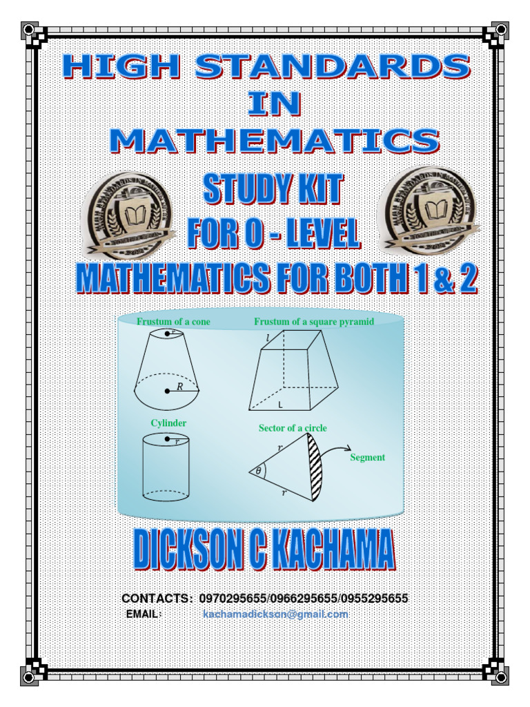 Mathematics Revision Questions Guide | PDF | Matrix (Mathematics ...