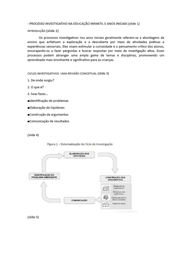 Contextos Investigativos na Educação Infantil | PDF | Aprendizado ...