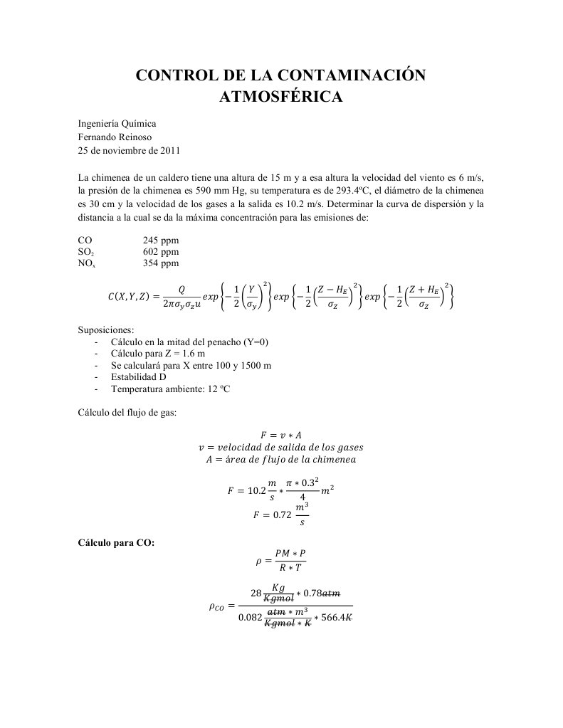 Dispersion Model | PDF