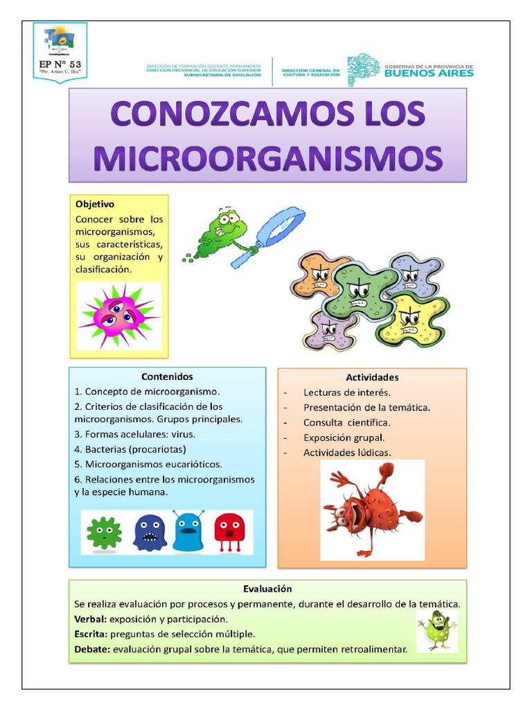 Conozcamos Los Microorganismos Marzo 2022 - 5º Año | PDF ...