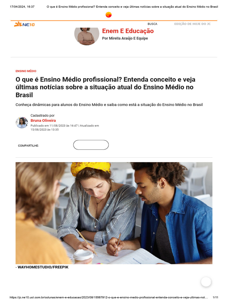 O Que É Ensino Médio Profissional - Entenda Conceito e Veja Últimas ...