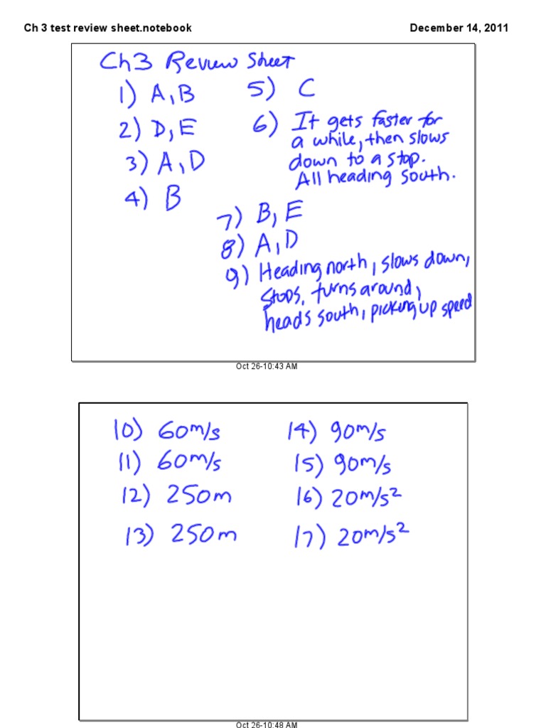 CH 3 Test Review Sheet - Notebook December 14, 2011: Oct 26 10:43 AM | PDF
