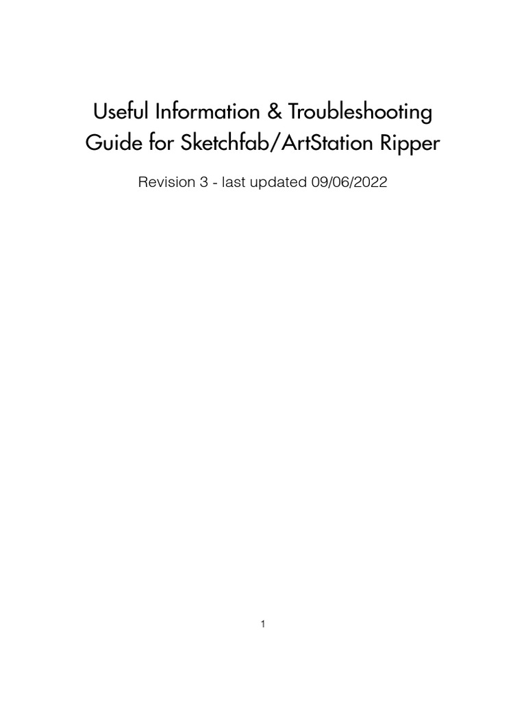 Sketchfab Ripper Troubleshooting Guide | PDF | Computer File ...