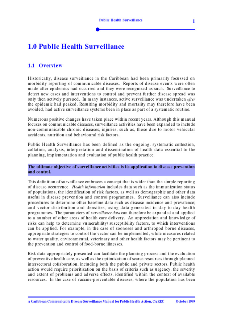 Caribbean Disease Surveillance Manual | PDF | Public Health | Epidemiology