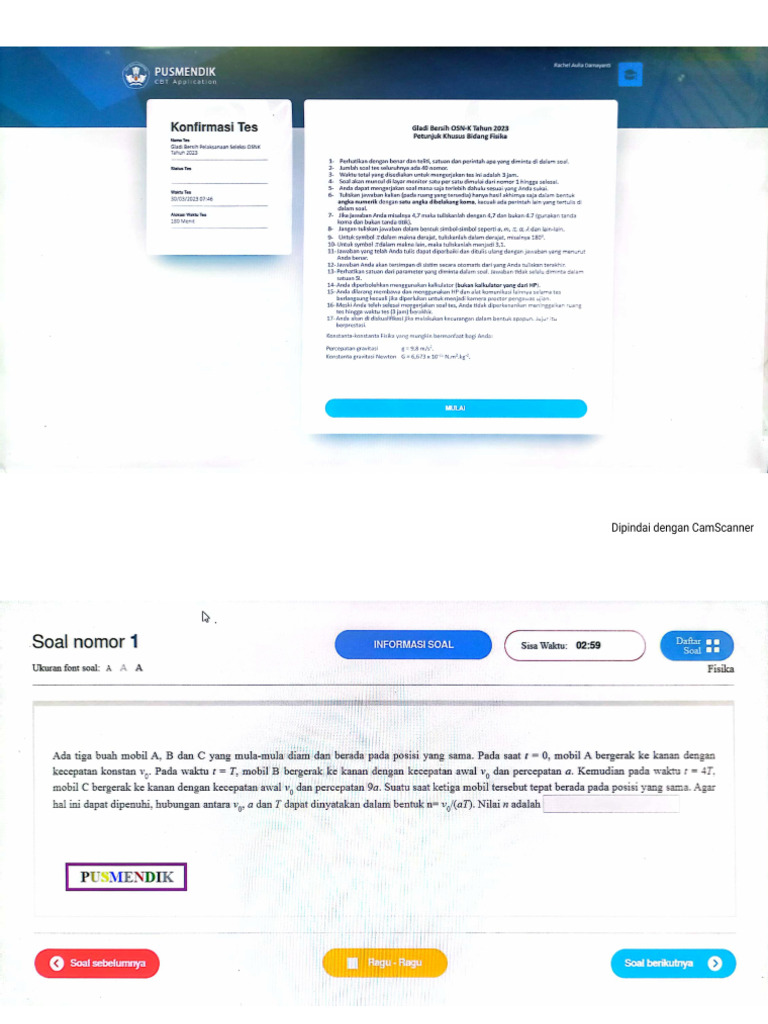 Soal Simulasi OSN Fisika 2023 | PDF