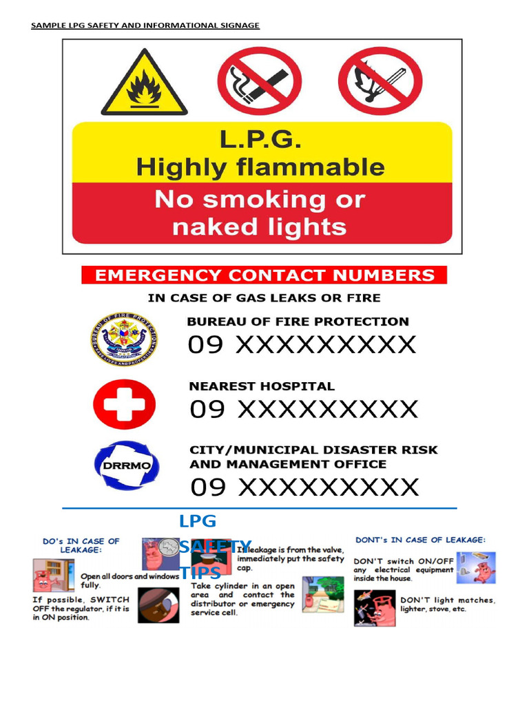 6.12.5. R-D. Sample LPG Safety and Informational Sign - With Tips | PDF