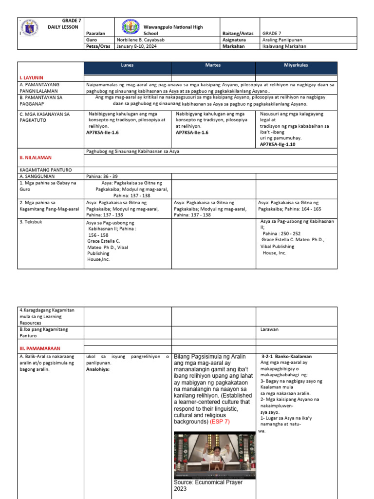 DLL WEEK 7 New | PDF