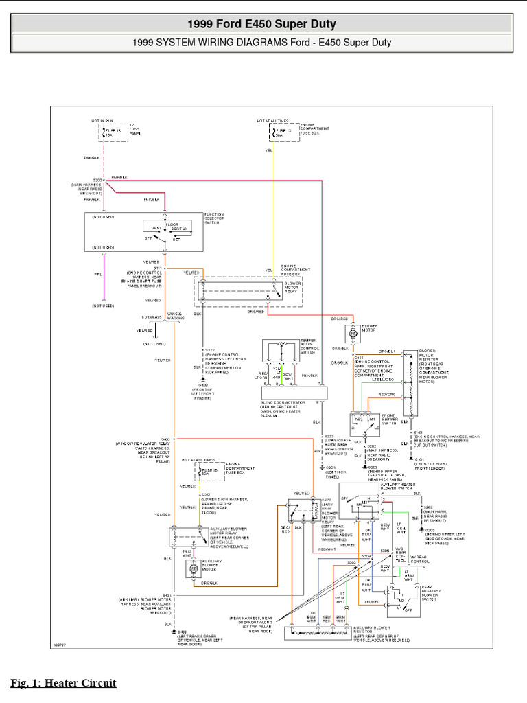 1999 Ford E450 Wiring Diagrams | PDF | Car | Vehicles, image size:768x1024