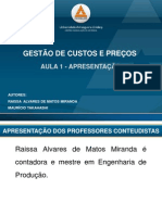 Gestão de Preços e Custos 1