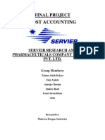 Final Cost Accounting Project for Serveir Pharmaceuticals