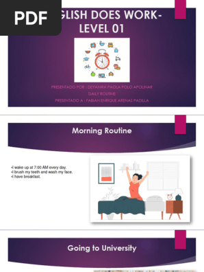 ENGLISH DOES WORK-LEVEL 01-Daily routine