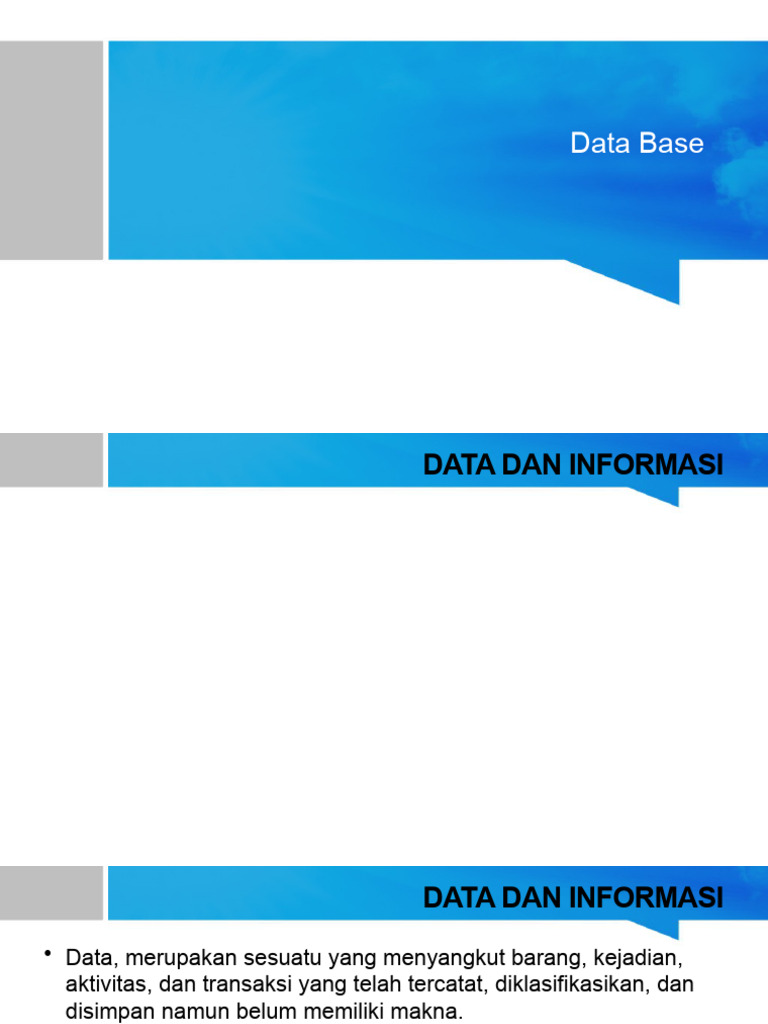 Pertemuan Database 1 SMKT | PDF | Komputer | Teknologi & Rekayasa