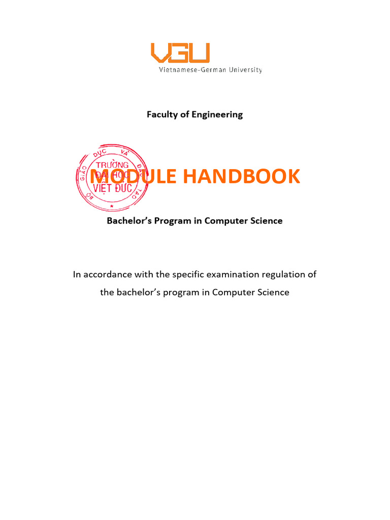 Computer Science Bachelor's Handbook | PDF | Integral | Course Credit