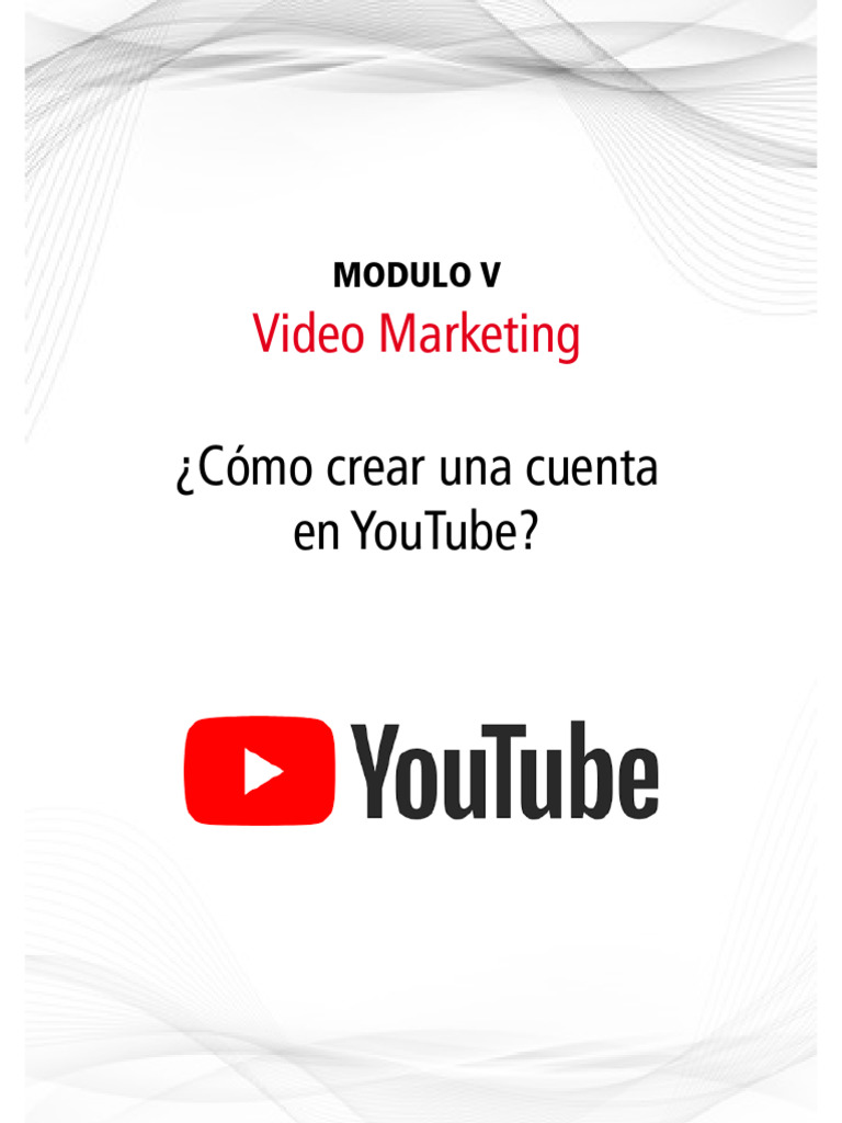 1 Como Crear Una Cuenta en YouTube 1 | PDF | Negocios