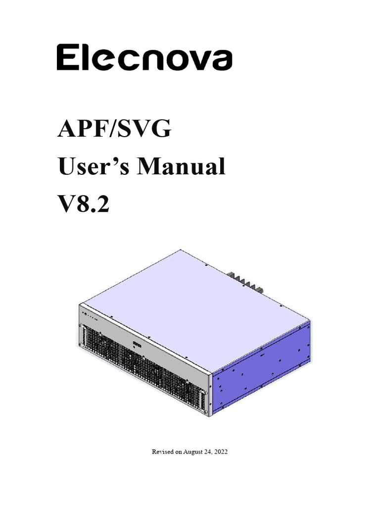 APF/SVG User Manual V8.2 | PDF | Capacitor | Ac Power