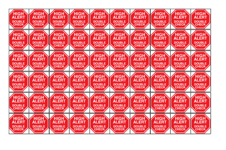 Stiker Obat High Alert | PDF