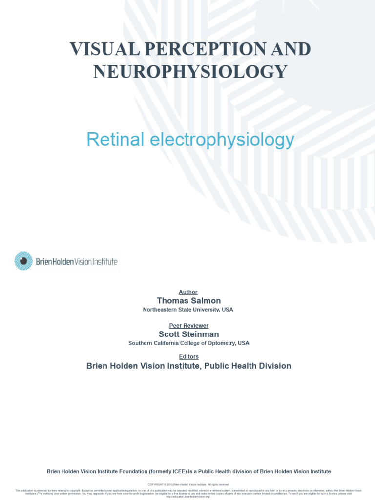 Retinal Electrophysiology Overview | PDF | Retina | Physiology